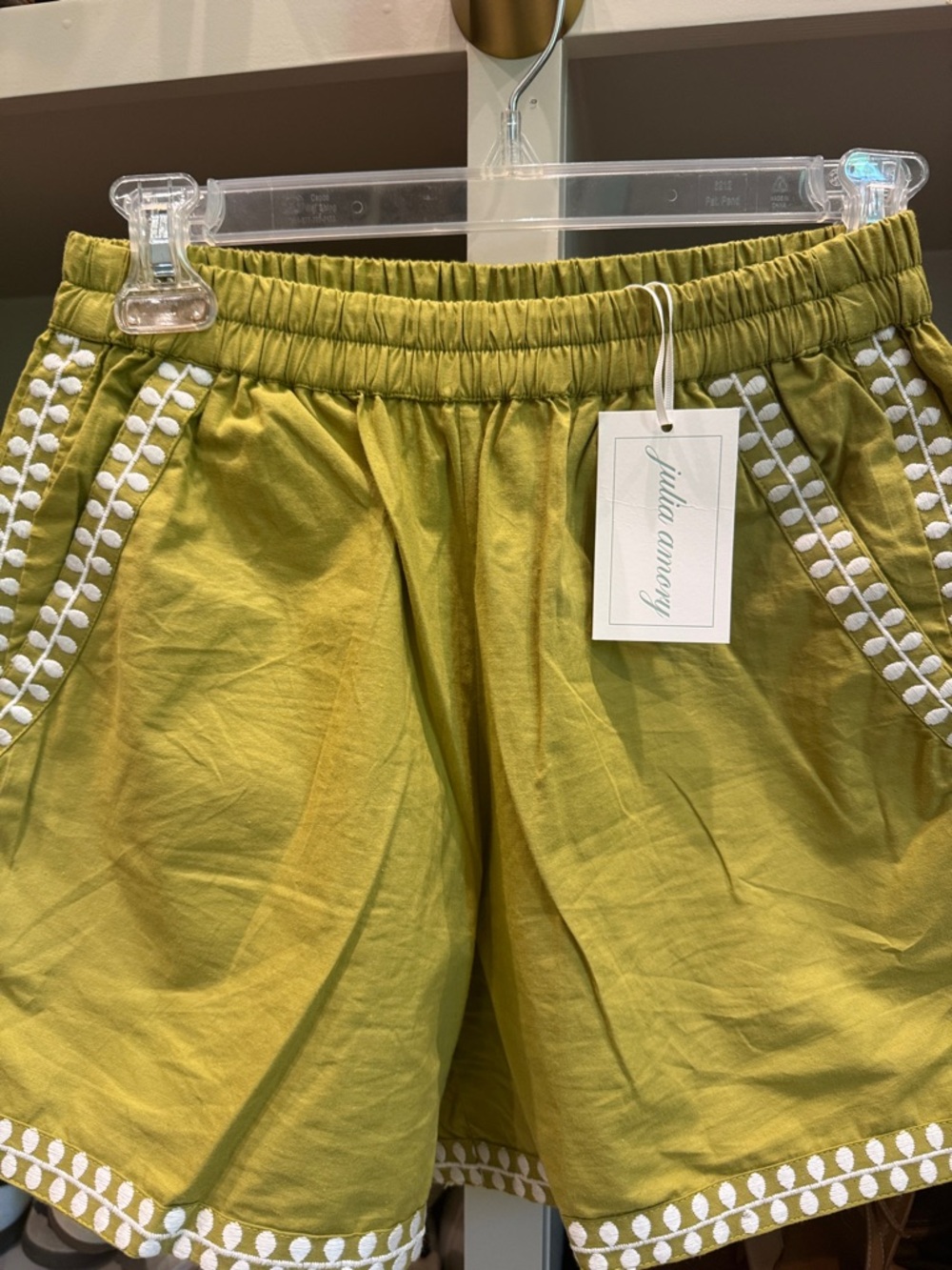 Julia Amory Coatue short, chartreuse, embroidered - Picture 5 of 5